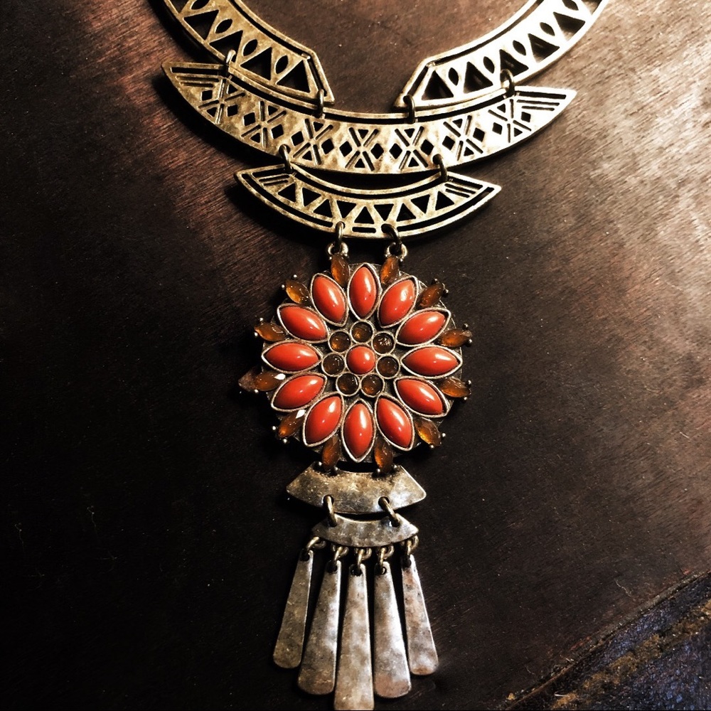 Nwot Lucky Brand Dramatic Statement Necklace - image 1